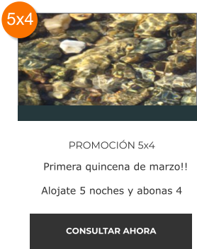 promoción 5x4 Cabañas Namasté Calamuchita